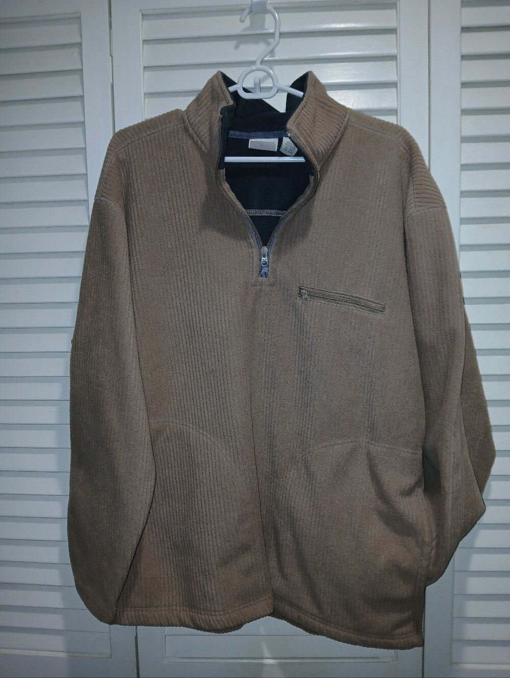 Fieldmaster Men’s Medium Brown 1/4 Zip Barn Chore Pullover